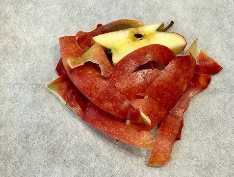 りんごの皮と芯