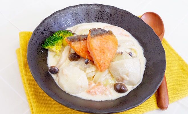 鮭と里芋のクリーム煮