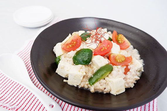 睡眠の質を高める「夏野菜のカラフル麻婆豆腐」