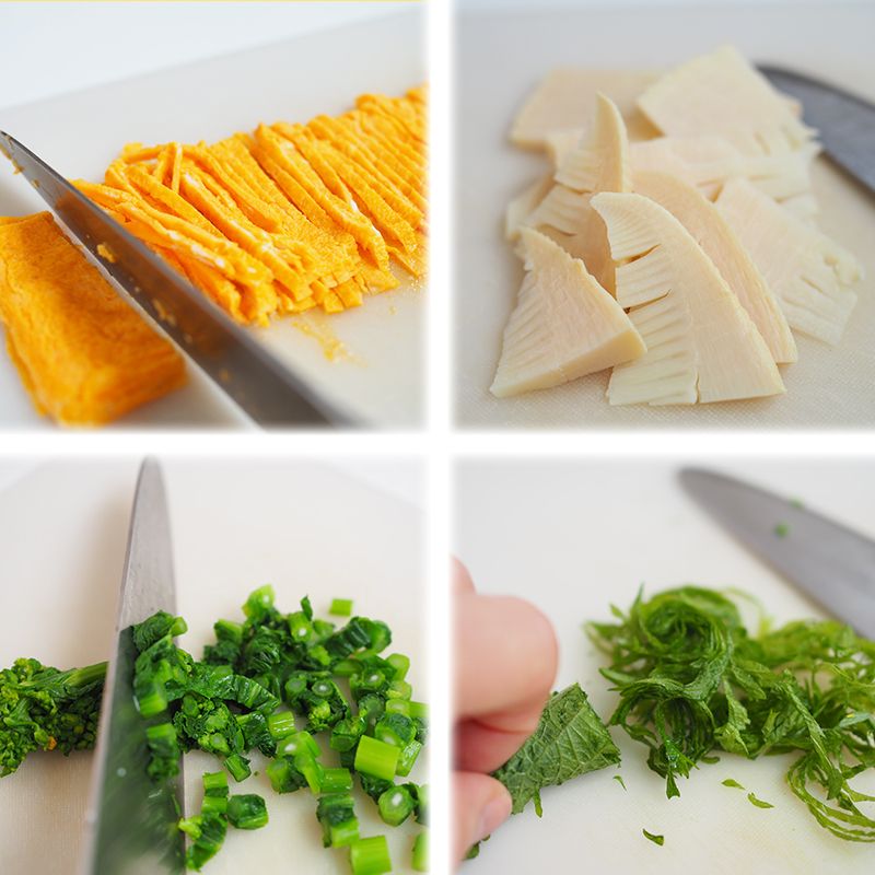 カットした材料の画像