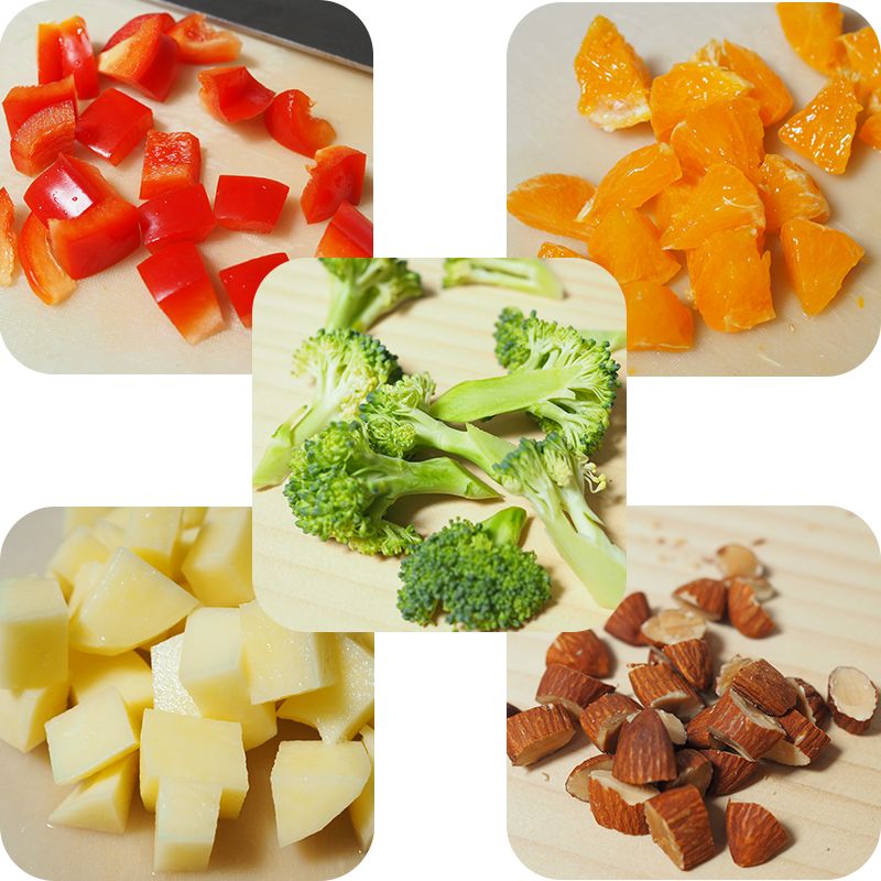 下準備した材料の画像