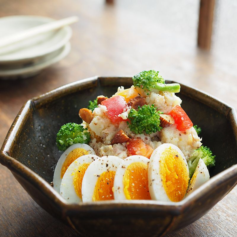 完成したポテトサラダの画像