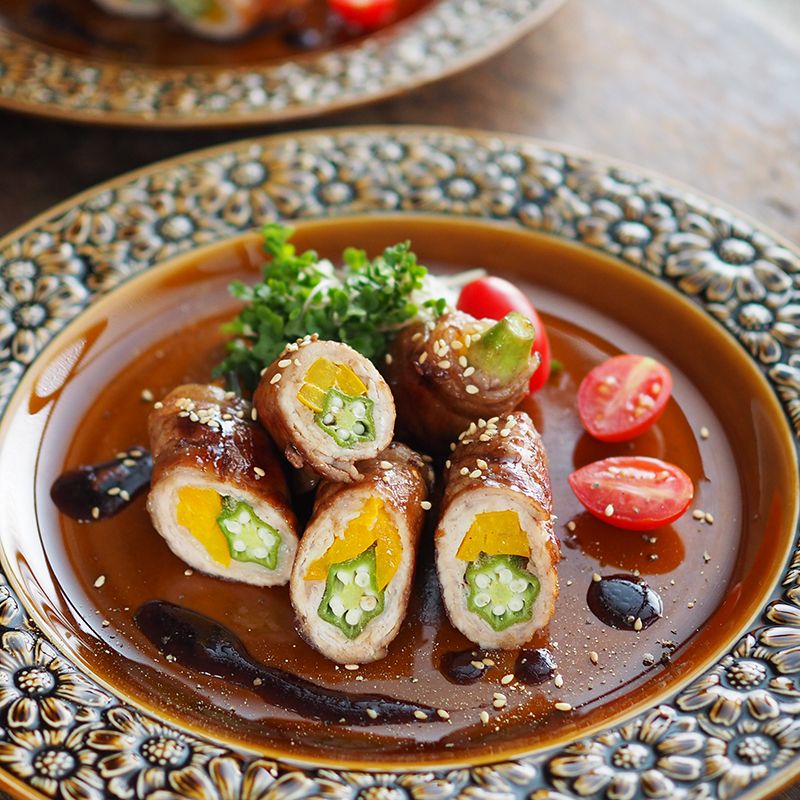 夏野菜の豚肉巻きの画像