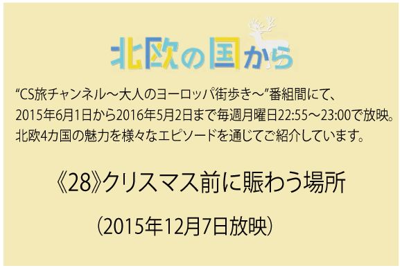 北欧の国から～ 《28》クリスマス前に賑わう場所