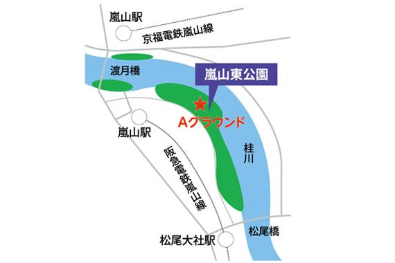 嵐山東公園地図