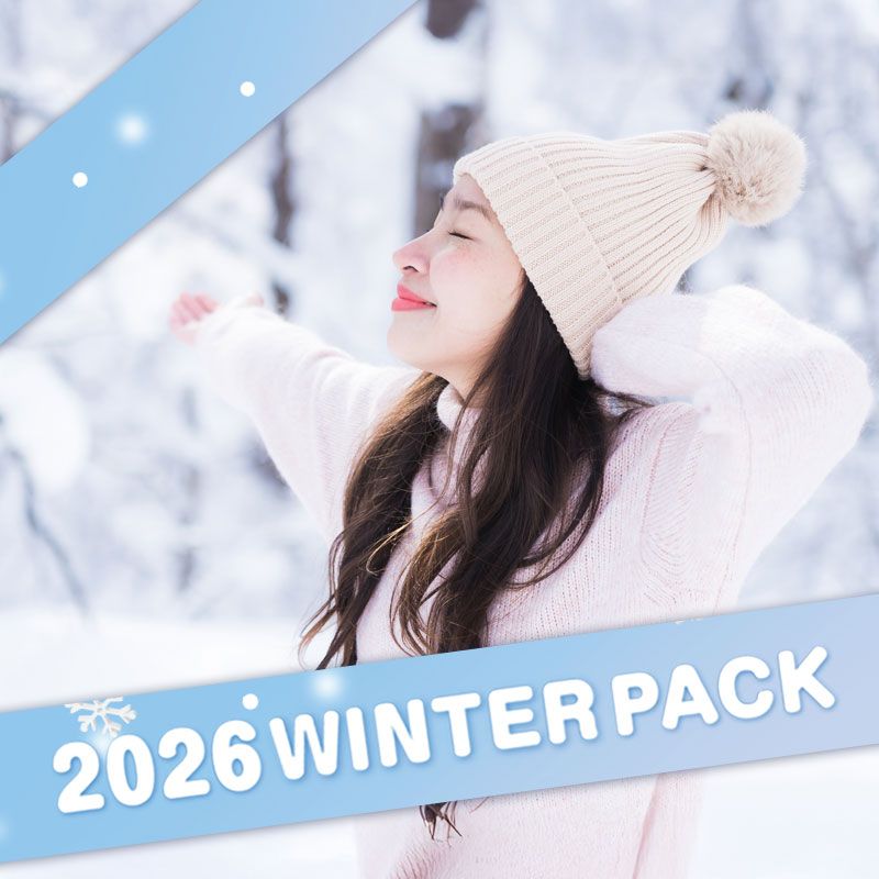 雪の中の女性画像