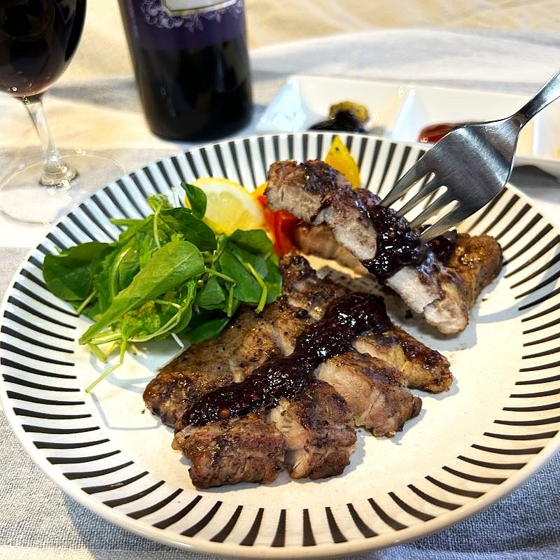 ブルーベリー黒酢を使った料理