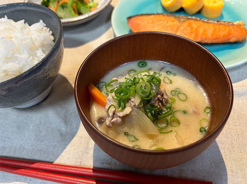 しょうが入り豆乳豚汁の定食画像