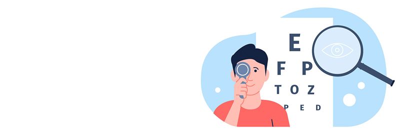 眼科検診のイラスト