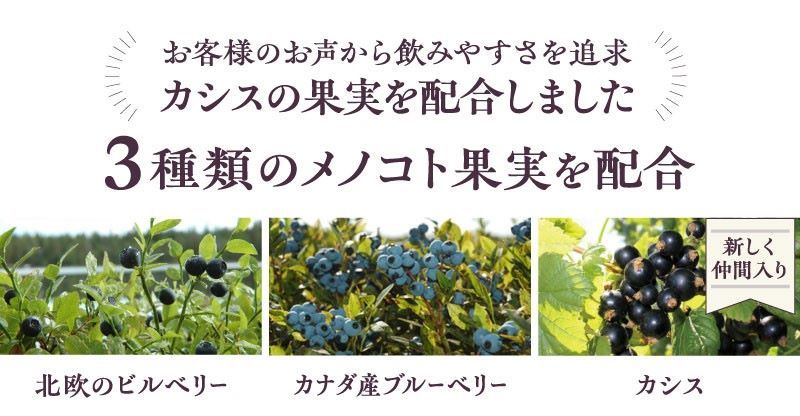 メノコト果実3種の贅沢ブレンド