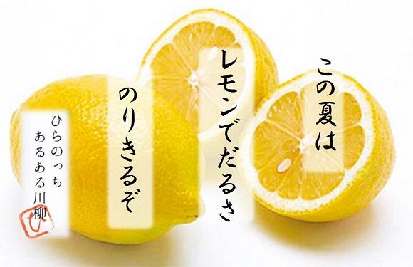 ひらのっち川柳この夏はレモンで夏バテのりきるぞの写真