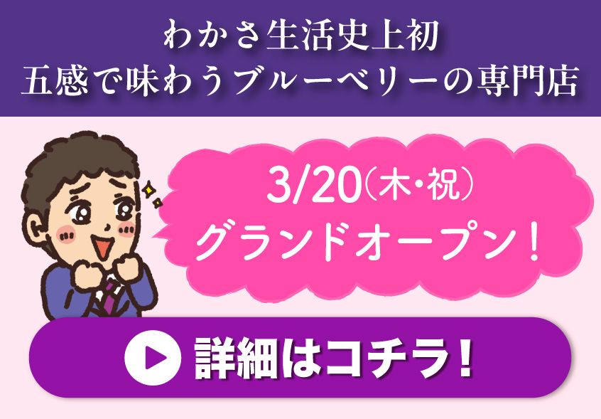 ブルーベリー専門店3/20グランドオープン