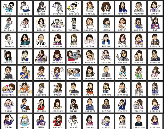 わかさ生活社員絵日記キャラクター一覧