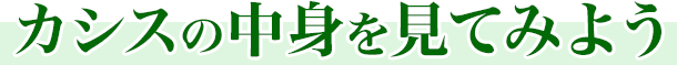 カシスの中身を見てみよう