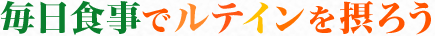毎日食事でルテインを摂ろう